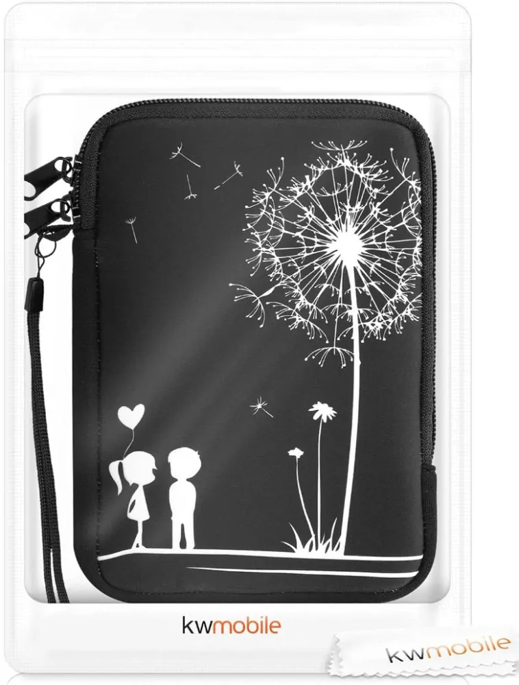 Pouzdro KW Mobile Dandelion Love - KW5033506 - Univerzální pouzdro pro čtečky 6" - černé