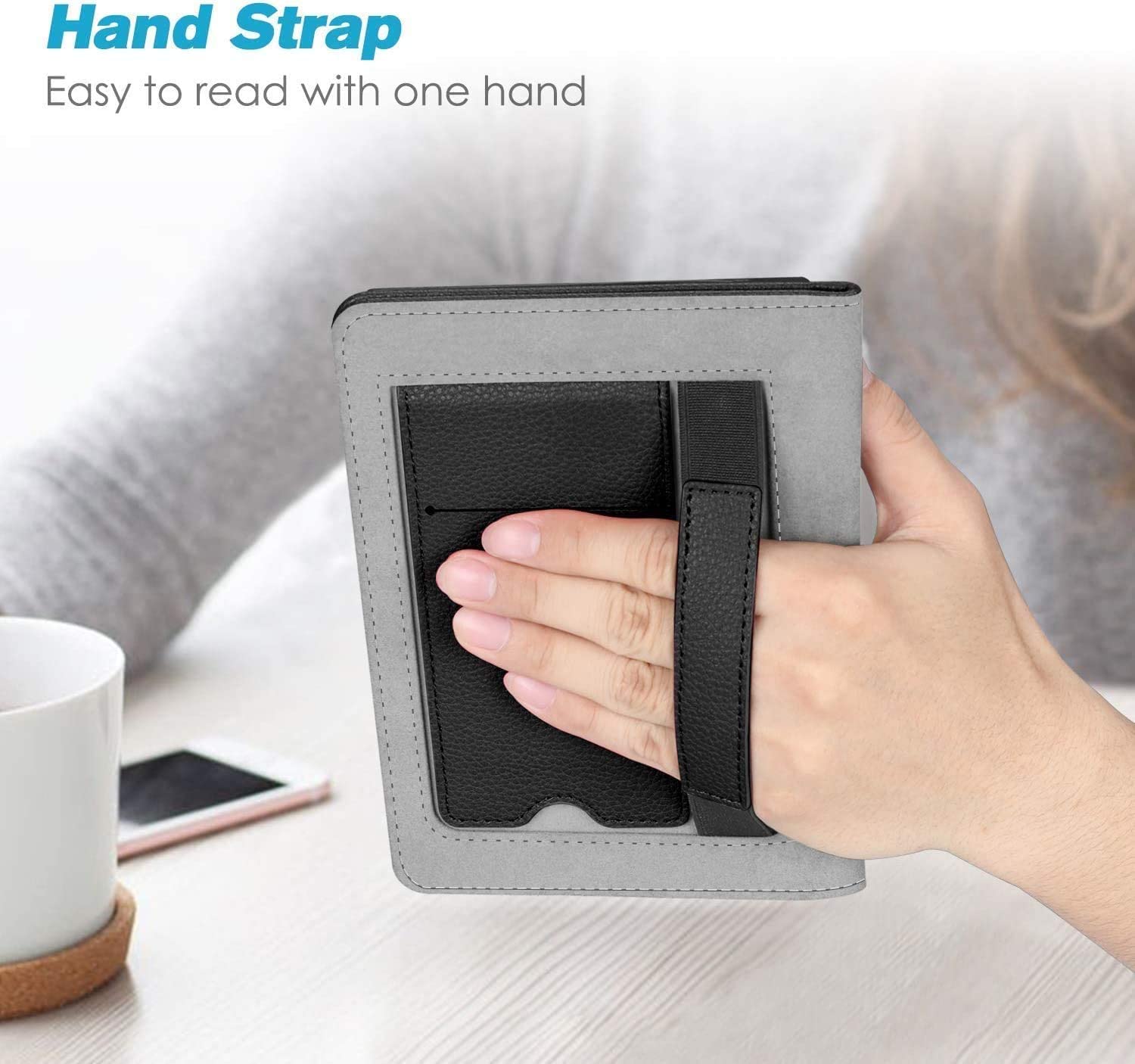 Pouzdro Benello SK-03 na Amazon Kindle Paperwhite 1/2/3/4 - šedé (Demon Grey)