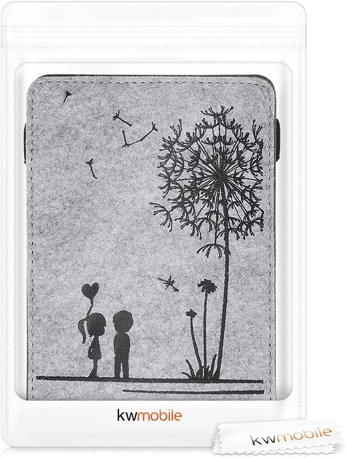 Pouzdro KW Mobile - Dandelion Love - KW4760310 - pro Pocketbook 616/617/627/628/632/633 - barva černá, šedá