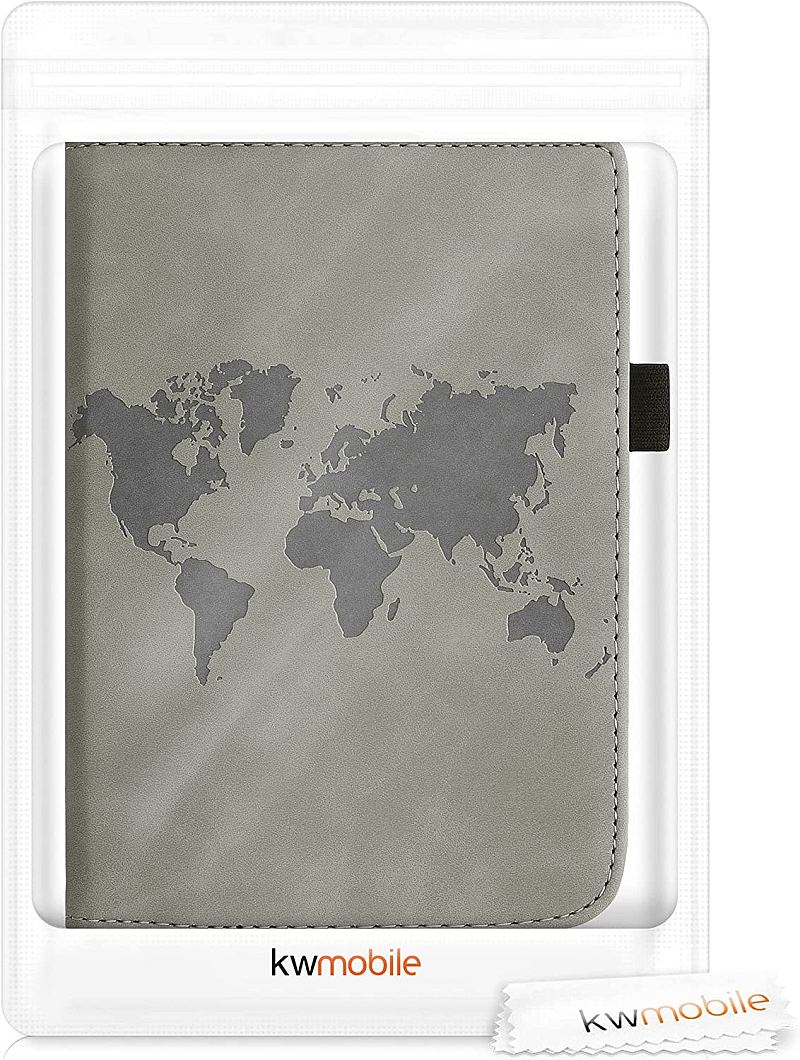 Pouzdro KW Mobile - Travel Outline - KW5481705 - pro Pocketbook 616/617/627/628/632/633 - šedé