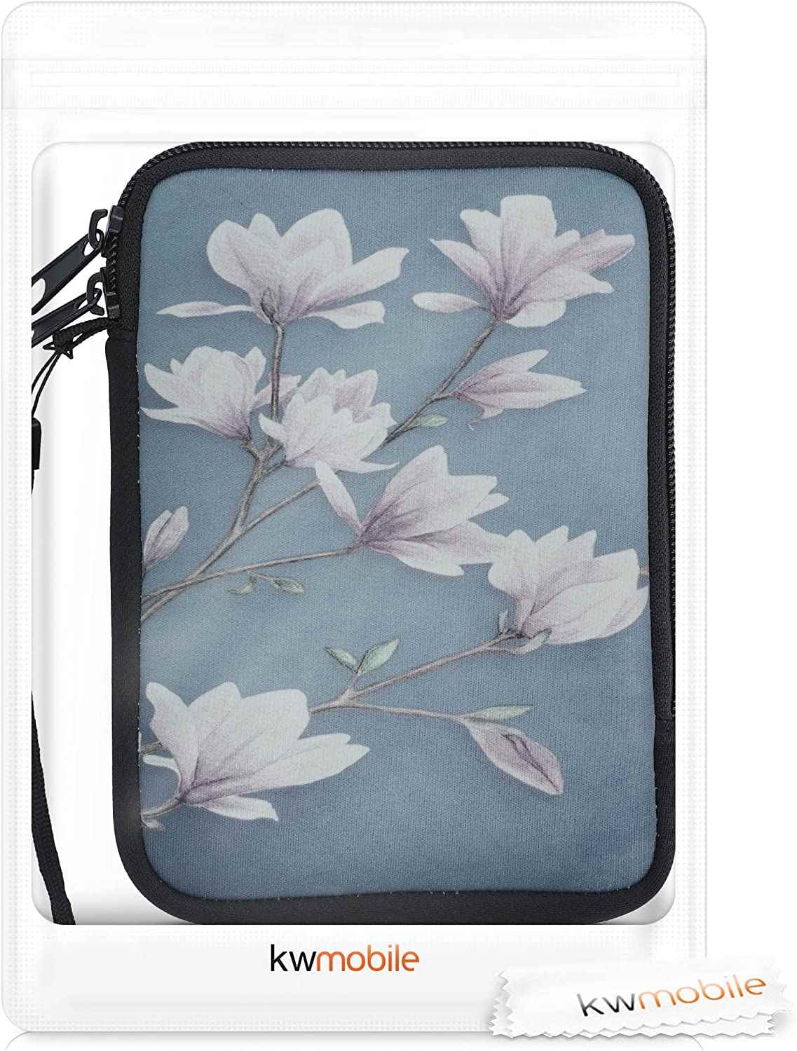 Pouzdro KW Mobile Magnolias - KW5033508 - Univerzální pouzdro pro čtečky 6" - modré, bílé