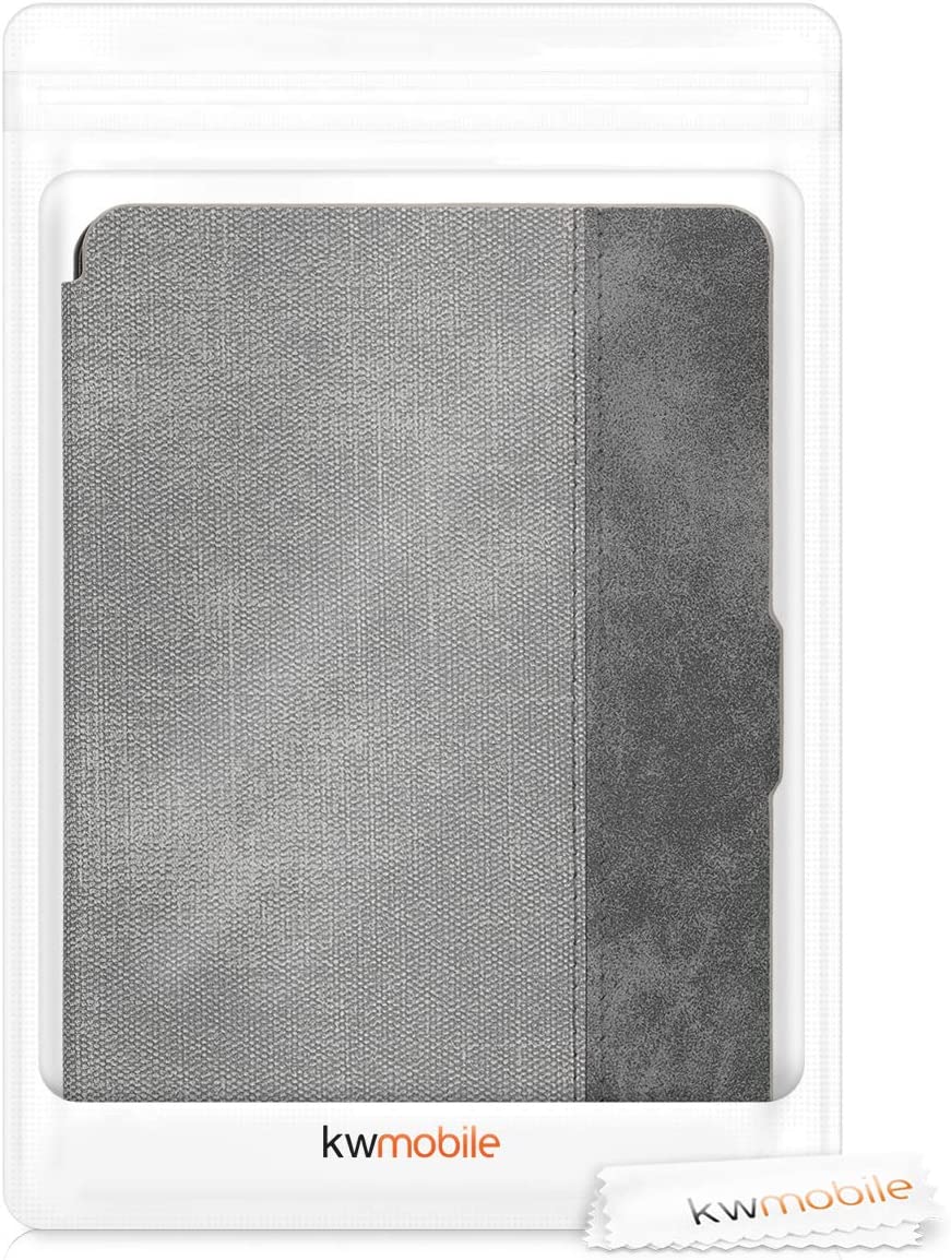 Pouzdro KW Mobile Felt Leather - KW5021501 - pro Amazon Kindle Paperwhite 1/2/3 - šedá, černá