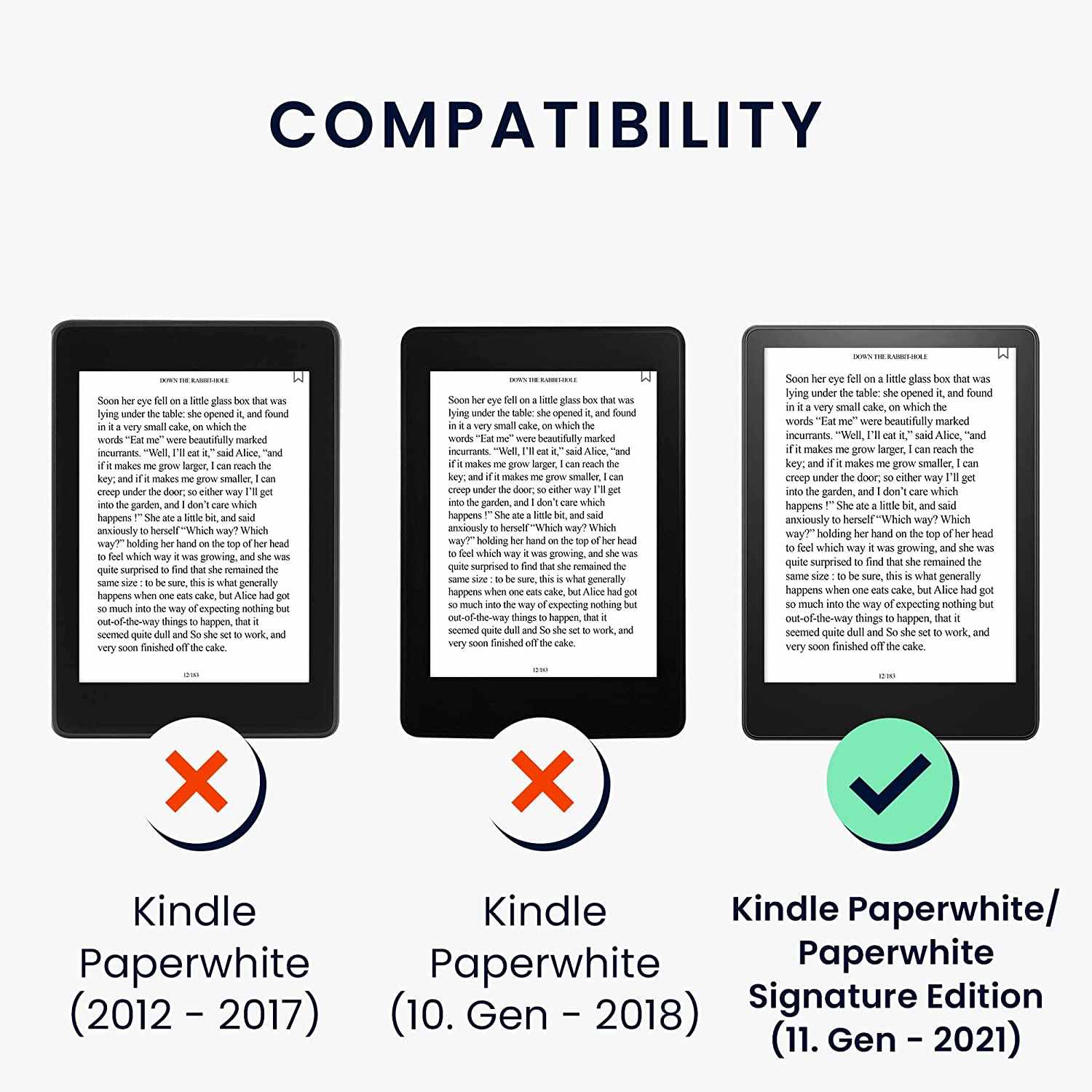 Pouzdro KW Mobile (Kalibri) - Real Leather - KA5626601 - pro Amazon Kindle Paperwhite 5 (2021) - černá kůže