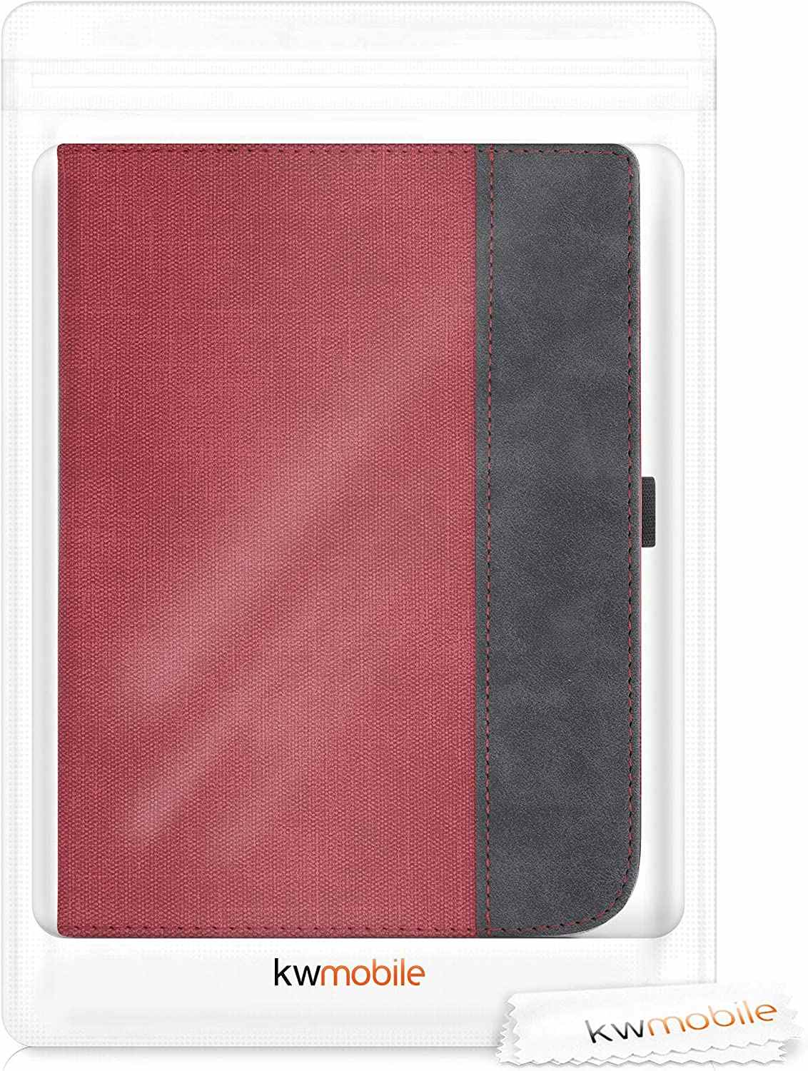 Pouzdro KW Mobile Double Leather - KW5364802 - pro Pocketbook 740/741 - barva grey, červené