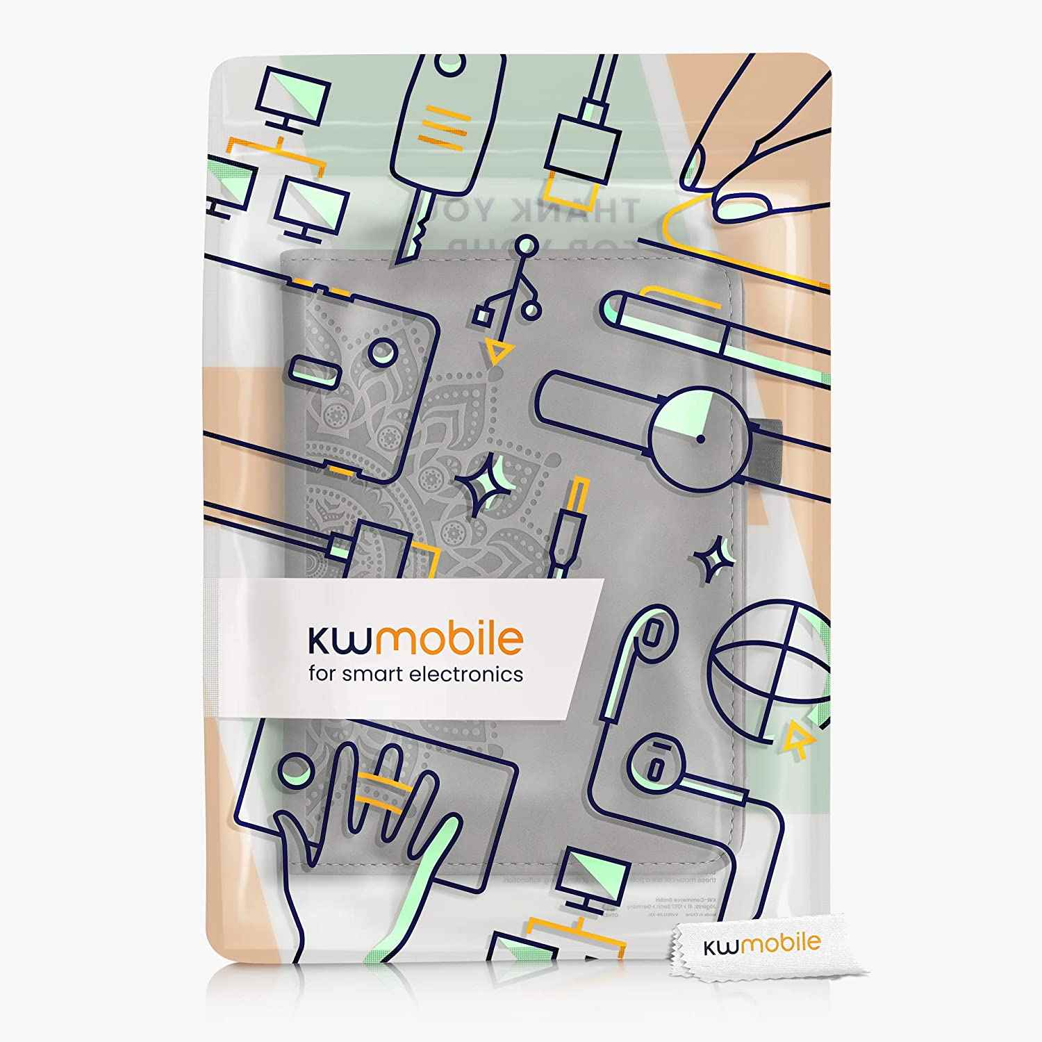 Pouzdro KW Mobile - Rising Sun - KW5626205 - pro Amazon Kindle Paperwhite 5 (2021) - šedé