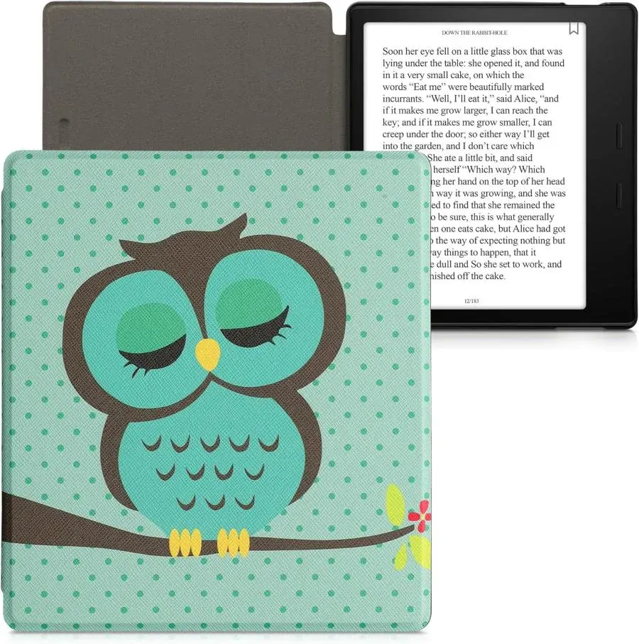Pouzdro KW Mobile - Sleeping Owl - KW4941724 - pro Amazon Kindle Oasis 2/3 - vícebarevné