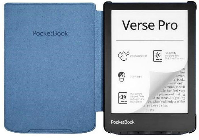 Pouzdro H-S-634-B-WW Shell pro Pocketbook 629/634 - Bright Blue modré, orig. Pocketbook