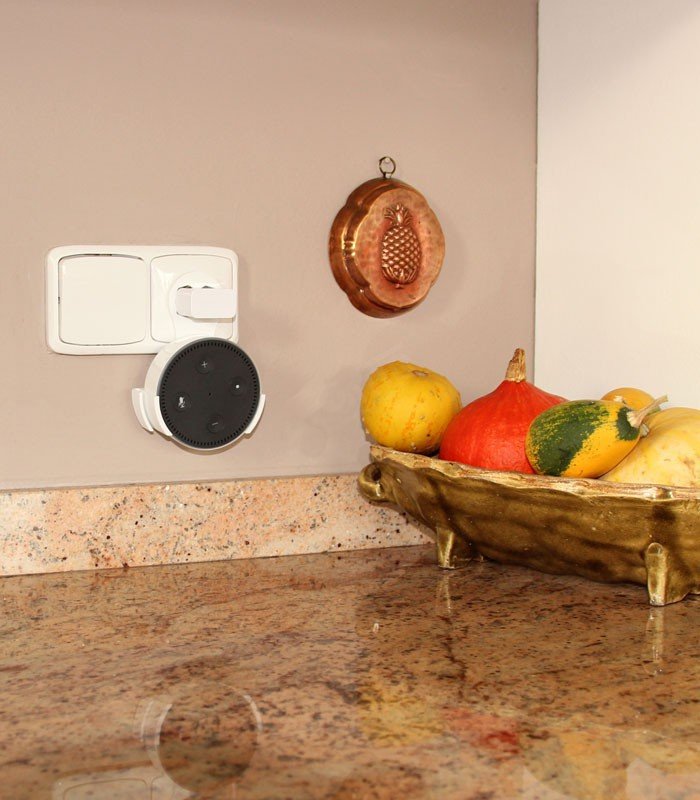 B-SAFE DRŽÁK AMAZON ECHO DOT CHARGER WALL MOUNT, BÍLÝ
