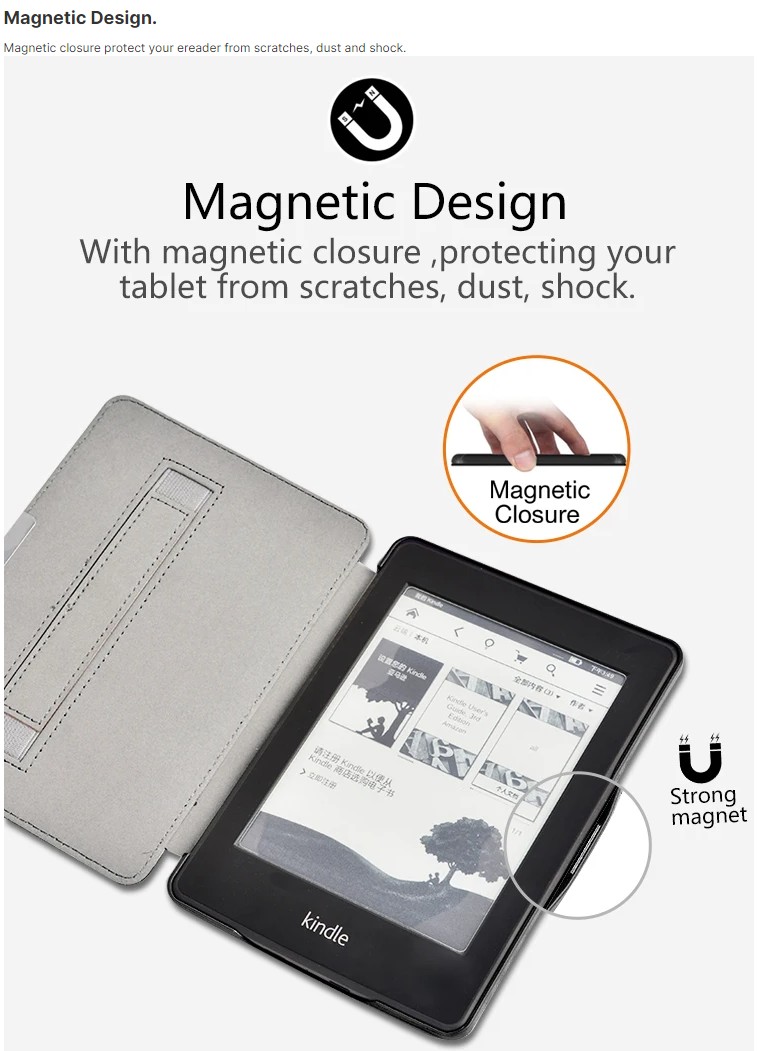 Premium Durable Lock PDL-102 na Amazon Kindle Paperwhite 1/2/3 - kapsa, červený