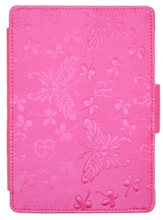 Obal na čtečku Amazon Kindle Paperwhite 1, 2, 3 Butterfly KPB01 - Durable Lock, tmavě růžové