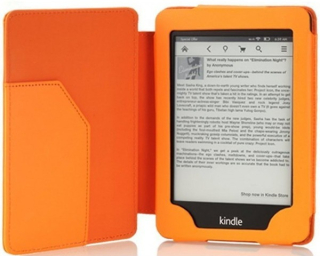 Amazon Kindle 6 FORTRESS FT154 oranžové pouzdro - magnet, kapsa