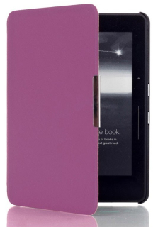 Pouzdro Durable Lock pro Amazon Kindle Voyage - fialové, magnet, AutoSleep