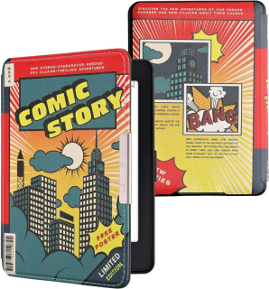 Pouzdro KW Mobile - Comic Story - KW2313642 - pro Amazon Kindle Paperwhite 1/2/3 - vícebarevné