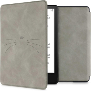 Pouzdro KW Mobile - Meow Meow - KW5625705 - pro Amazon Kindle Paperwhite 5 (2021) - šedé