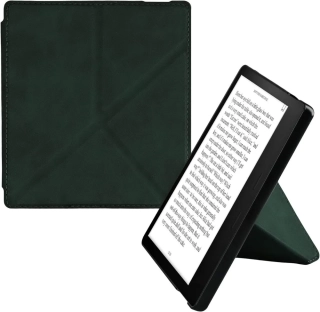 Pouzdro KW Mobile - Origami Nubuk Stand - KW6006978 - pro Amazon Kindle Oasis 2 / 3 - zelené
