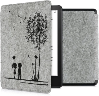 Pouzdro KW Mobile Felt Dandelion Love - KW5626001 - pro Amazon Kindle Paperwhite 5 (2021) - světle šedé