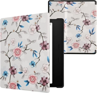 Pouzdro KW Mobile - Flower Leaf - KW4941742 - pro Amazon Kindle Oasis 2 / 3 - vícebarevné