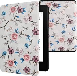 Pouzdro KW Mobile - Flower Leaf - KW5983408 - pro Amazon Kindle Paperwhite 5 (2021) - vícebarevné
