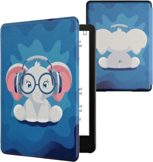 Pouzdro KW Mobile - Cute Elephant - KW6103303 - pro Amazon Kindle Paperwhite 5 (2021) - vícebarevné