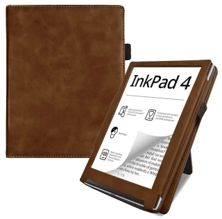 Fortress FT4002 - pouzdro se stojánkem pro Pocketbook 743 (G/C/K) - hnědé, magnet, AutoSleep