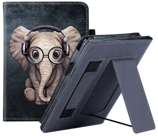 Fortress FT4019 Premium - pouzdro se stojánkem pro Amazon Kindle Paperwhite 5 (2021) - motiv Elephant, magnet, AutoSleep