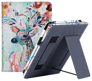 Fortress FT4023 Premium - pouzdro se stojánkem pro Amazon Kindle Paperwhite 5 (2021) - motiv Deer, magnet, AutoSleep