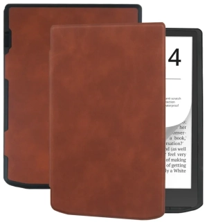 Pouzdro Durable Lock DL4041, obal na Pocketbook 743G InkPad 4 a Pocketbook 743C InkPad Color (2/3) - hnědé, magnetické zavírání, AutoSleep
