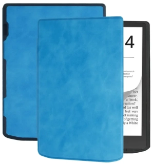 Pouzdro Durable Lock DL4044, obal na Pocketbook 743G InkPad 4 a Pocketbook 743C InkPad Color (2/3) - světle modré, magnetické zavírání, AutoSleep