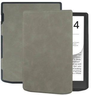 Pouzdro Durable Lock DL4046, obal na Pocketbook 743G InkPad 4 a Pocketbook 743C InkPad Color (2/3) - šedé, magnetické zavírání, AutoSleep