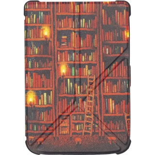 Origami Durable Lock ODL-104 pouzdro pro Pocketbook 616 / 617 / 618 / 627 / 628 / 632 / 633 - motiv Bookcase, stojánek, magnet