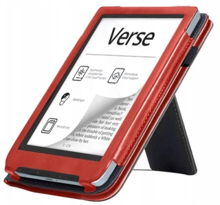 ARMORI Holder T046 - pouzdro se stojánkem pro Pocketbook 629/634 Verse (Pro) - červené, magnet, AutoSleep