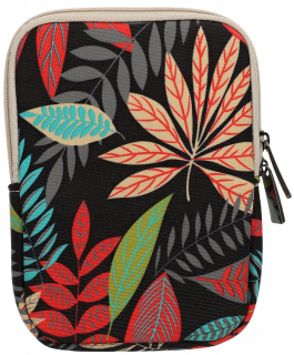 ARMORI Zipper Z063 - motiv Big Leaf - Univerzální pouzdro pro čtečky 6" - textilní, zip