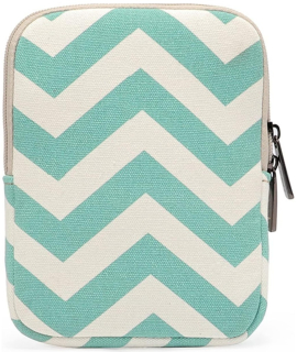 ARMORI Zipper Z074 - motiv Zigzag Green - Univerzální pouzdro pro čtečky 6" - textilní, zip