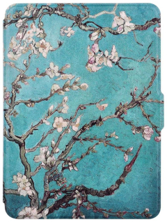 Armori Trimer T093, pouzdro pro Amazon Kindle 4/5 - magnetické zavírání, motiv Blue Garden
