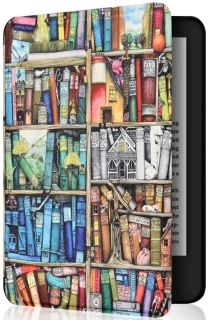 Armori Trimer T111, pouzdro pro Amazon Kindle Paperwhite 1/2/3 - magnetické zavírání, AutoSleep, motiv Elder Library