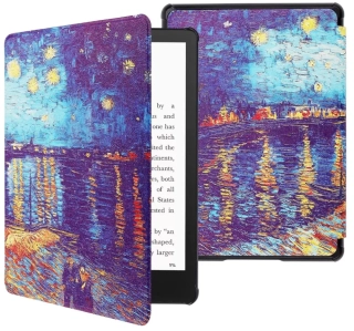 Armori Trimer T141, pouzdro pro Amazon Kindle 6 (7. generace) - magnetické zavírání, AutoSleep, motiv Gogh Sea