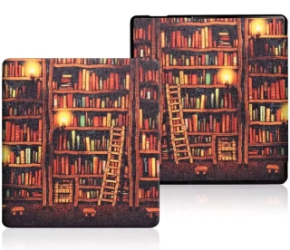 Armori Trimer T153, pouzdro pro Amazon Kindle Oasis 2/3 - magnetické zavírání, AutoSleep, motiv Library
