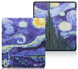 Armori Trimer T157, pouzdro pro Amazon Kindle Oasis 2/3 - magnetické zavírání, AutoSleep, motiv Gogh