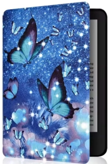 Armori Trimer T176, pouzdro pro Amazon Kindle Paperwhite 5 (2021) - magnetické zavírání, AutoSleep, motiv Blue Butterfly