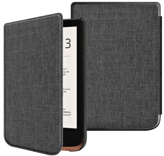 Armori Trimer T187, pouzdro pro Pocketbook 616/617/618/627/628/632/633 - magnetické zavírání, AutoSleep, motiv Grey Canvas