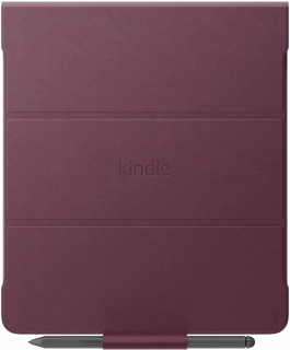 Originální pouzdro Amazon Kindle Scribe - KSLEBL, pravá kůže, stojánek, červené (Merlot)
