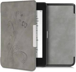 Pouzdro KW Mobile - Butterfly Tendril - KW4897501 - pro Amazon Kindle Paperwhite 4 (2018) - šedé
