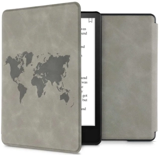 Pouzdro KW Mobile - Travel Outline II - KW5625704 - pro Amazon Kindle Paperwhite 5 (2021) - šedé