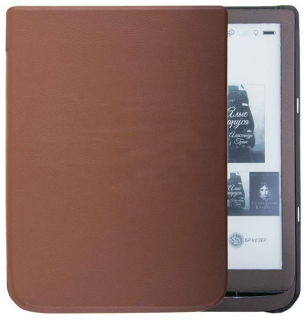 Durable Lock DL-1222 - pouzdro na Pocketbook 740 InkPad 3 - hnědé, magnetické zavírání, AutoSleep