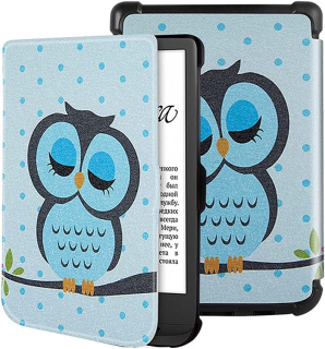 Pouzdro Durable Lock PB-07 pro Pocketbook 616 / 617 / 618 / 627 / 628 / 632 / 633 - motiv Owl