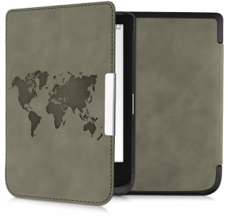 Pouzdro KW Mobile - Travel Outline - KW5022807 - pro Pocketbook 616/617/627/628/632/633 - šedé