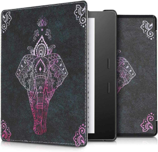 Pouzdro KW Mobile - Elephant Sketch - KW4941701 - pro Amazon Kindle Oasis 2/3 - antracitové