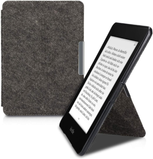Pouzdro KW Mobile - Origami Felt - KW4690801 - pro Amazon Kindle Paperwhite 1/2/3 - tmavě šedé