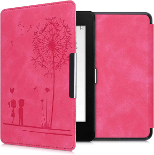 Pouzdro KW Mobile - Dandelion Love Dark Pink - KW4897510 - pro Amazon Kindle Paperwhite 4 (2018) - růžové