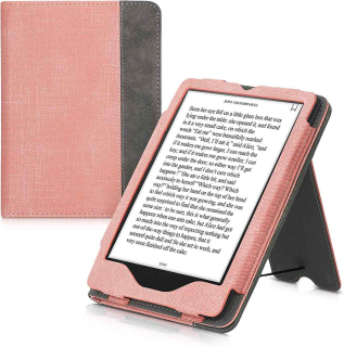 Pouzdro KW Mobile Double Leather - KW5626107 - pro Amazon Kindle Paperwhite 5 (2021) - šedá, růžová